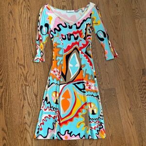 Emilio Pucci Printed Mid length Dress-  Medium